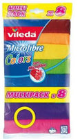 Vileda Microfibre Colors multipack x8 30x30cm