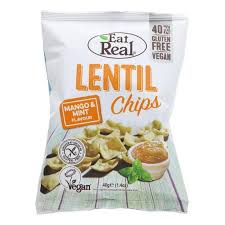 EAT REAL LENTIL CHIPS MANGO & MINT  FLAVOUR  45G