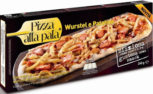 Pizza alla Pala Wurstel e Patatine 240g